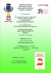 Erri De Luca - La faccia delle nuvole  a Acquaviva delle Fonti