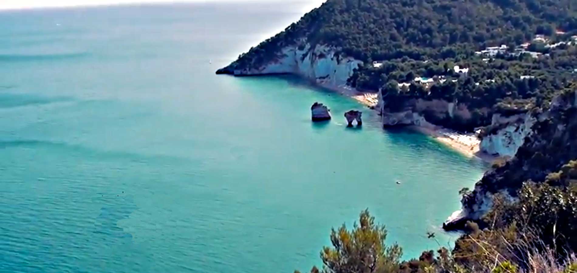 La costa sul promontorio del Gargano